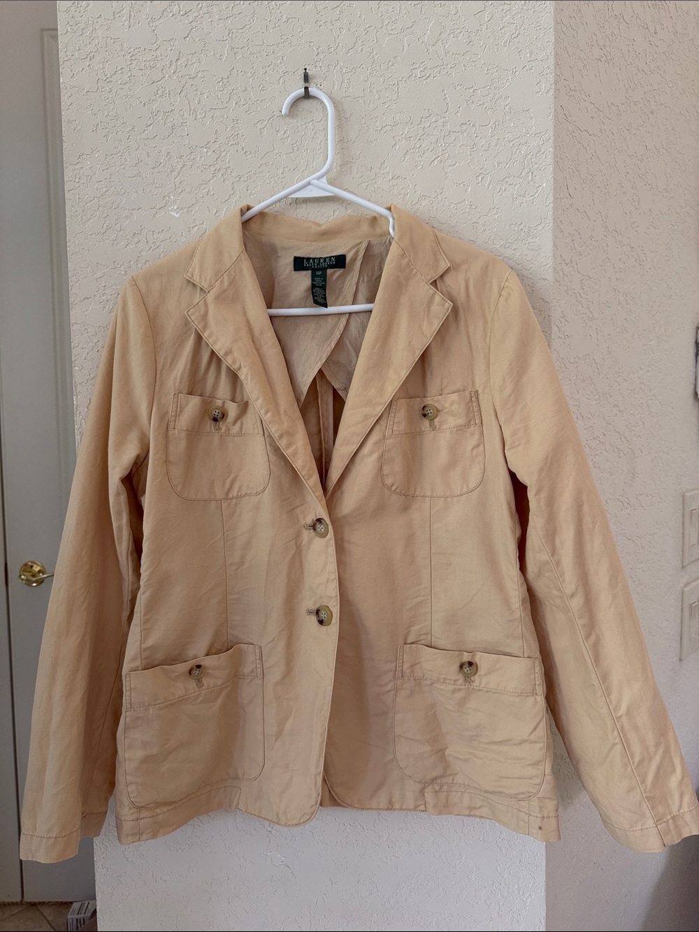 Lauren Ralph Lauren Tan Cotton Blazer Jacket